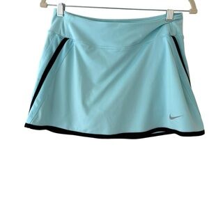 Nike Dri-Fit Light Blue/Green Tennis Skirt with Built in Shorts